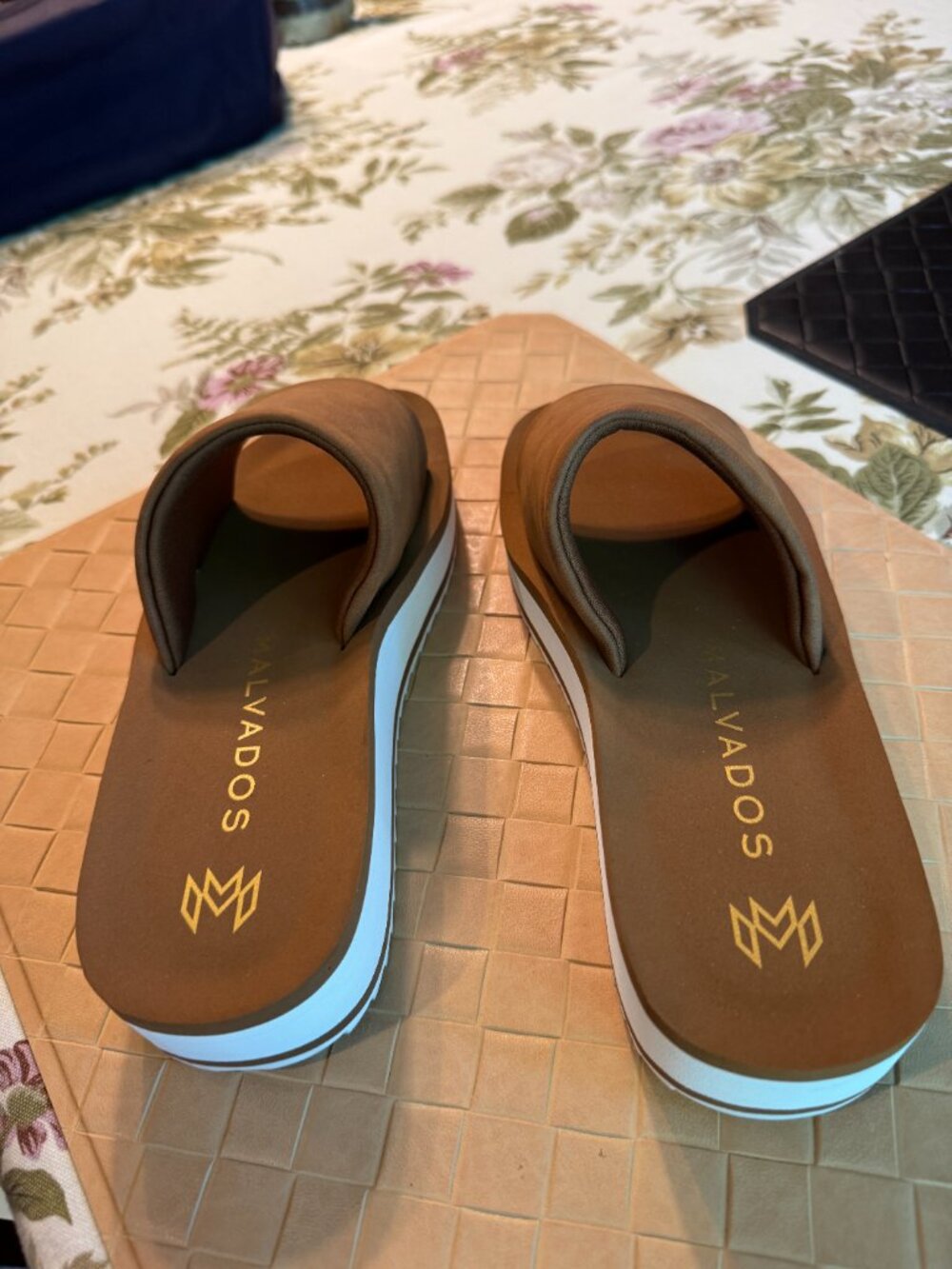 Women's Malvados Gwen Platform Slide Sandals Brown/Dusk 8 - Picture 7 of 8